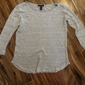 Forever 21 lightweight grey sweater with 3/4 sleeve